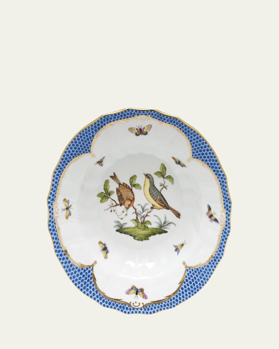 Rothschild Blue Motif 07 Rim Soup Bowl